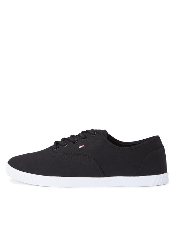 Tommy Hilfiger Tommy Hilfiger Tenisky Canvas Lace Up Sneaker FW0FW07805 Čierna