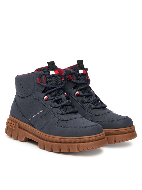 Tommy Hilfiger Tommy Hilfiger Trzewiki T3X5-34129-1696 D Granatowy