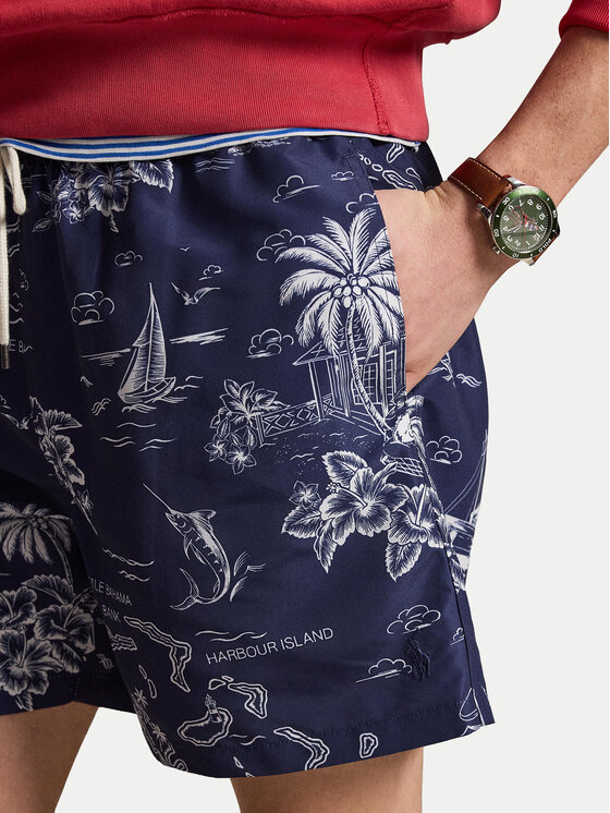 Polo Ralph Lauren Polo Ralph Lauren Úszónadrág 710B13658001 Sötétkék Classic Fit