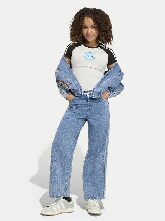 adidas adidas Farmer Adidas Care Bears Loose Denim Pants KU8337 Kék Regular Fit