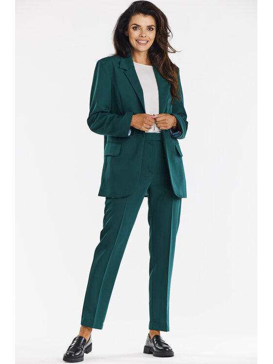 Awama Awama Marynarka A676 Zielony Basic Fit