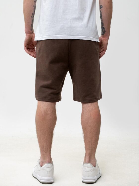 Jigga Wear Jigga Wear Szorty materiałowe Krótkie spodenki dresowe na lato 131842 Brązowy Regular Fit