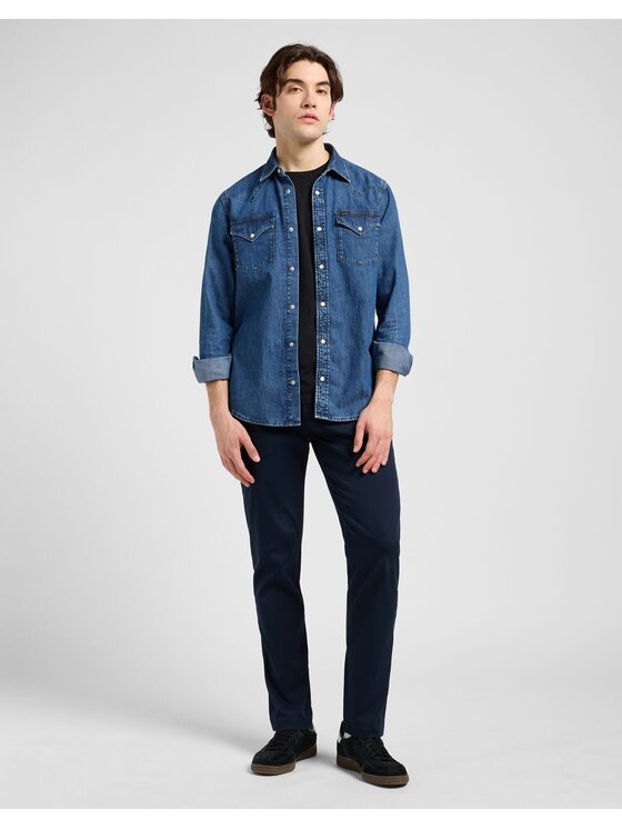 Lee Lee Jeansy REGULAR CHINO Niebieski Straight Leg