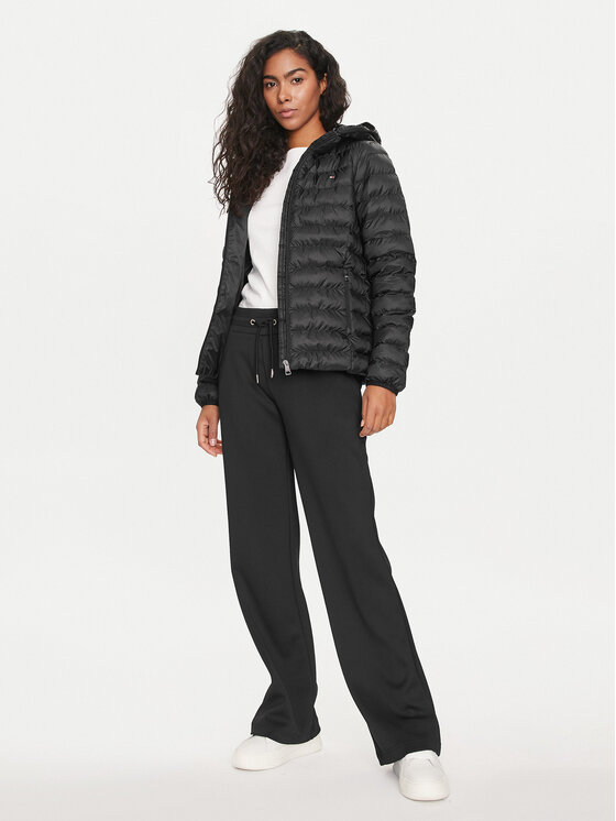 Tommy Hilfiger Tommy Hilfiger Übergangsjacke Global Stripe WW0WW42046 Schwarz Regular Fit