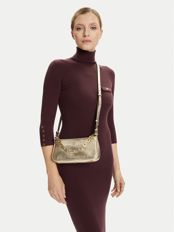 PINKO Kabelka Half Moon Baguette Mini AI 25-26 PLTT 105069 A2O9 Zlatá