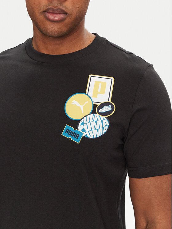 Puma Puma T-Shirt Graphics Icon 684829 Czarny Regular Fit