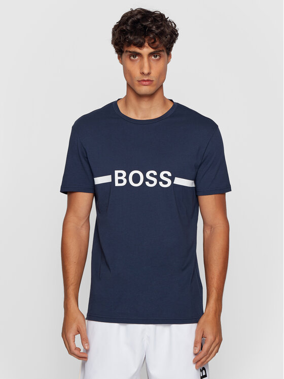 Boss T-krekls 50437367 Tumši zils Slim Fit