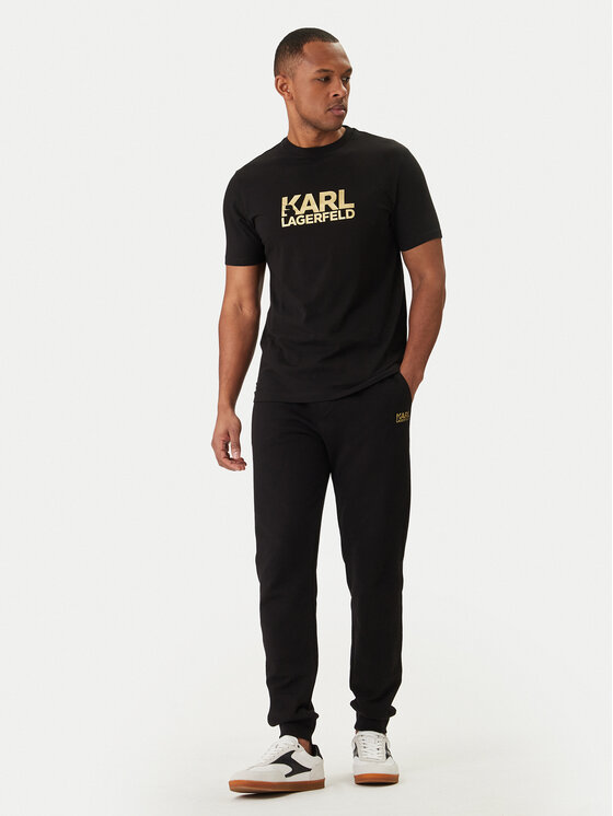 KARL LAGERFELD KARL LAGERFELD Teplákové nohavice 705782 562917 Čierna Regular Fit