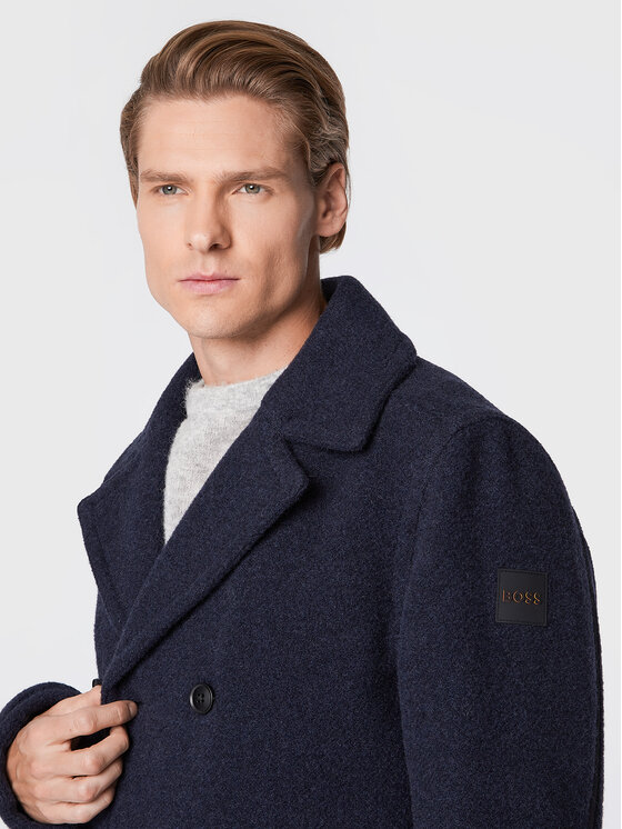 Cappotto di lana Oltegra 50476809 Blu scuro