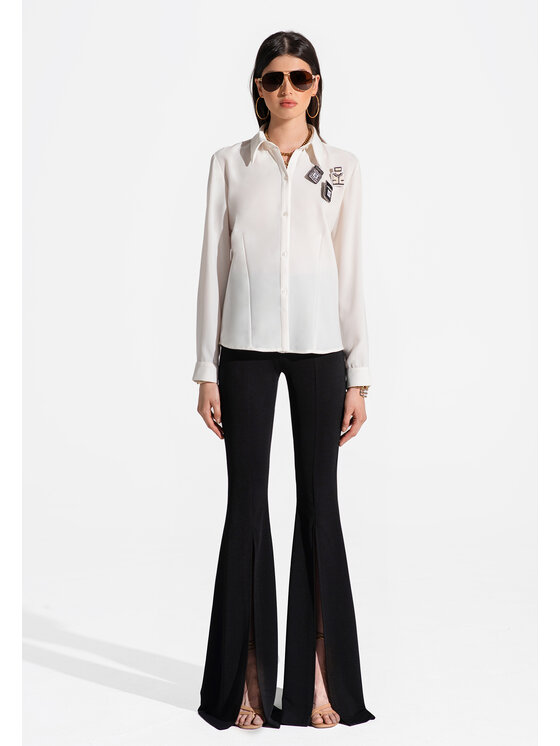 sax35th sax35th Legginsy WIDE Czarny Slim Fit