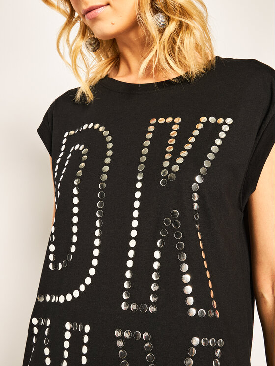 DKNY DKNY Ежедневна рокля P0AH1CJJ Черен Regular Fit
