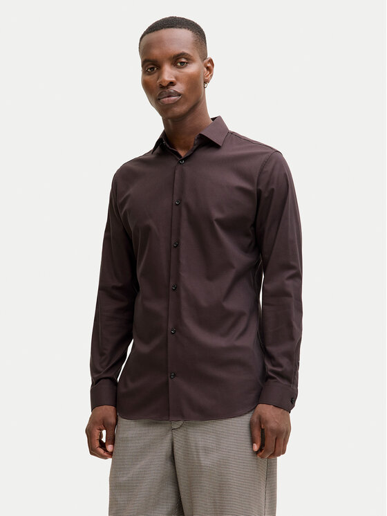 Jack & Jones Jack & Jones Košile Parker 12227385 Bordó Slim Fit