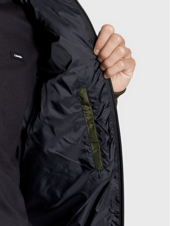 Calvin Klein Calvin Klein Kurtka zimowa Mix Media Quilt K10K110331 Zielony Regular Fit