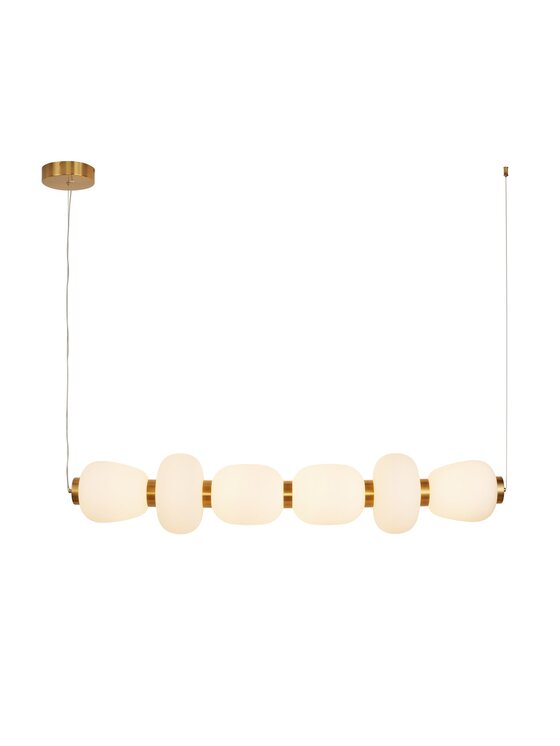 MIAhome MIAhome Lampa wisząca BRILLA-6 LED biało-złota 125 cm Złoty