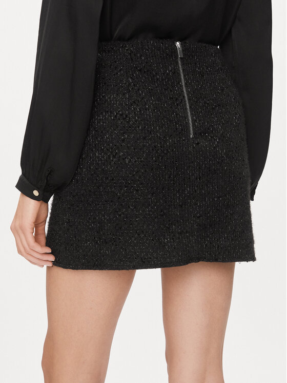 Kontatto Kontatto Fustă mini NO160F Negru Regular Fit