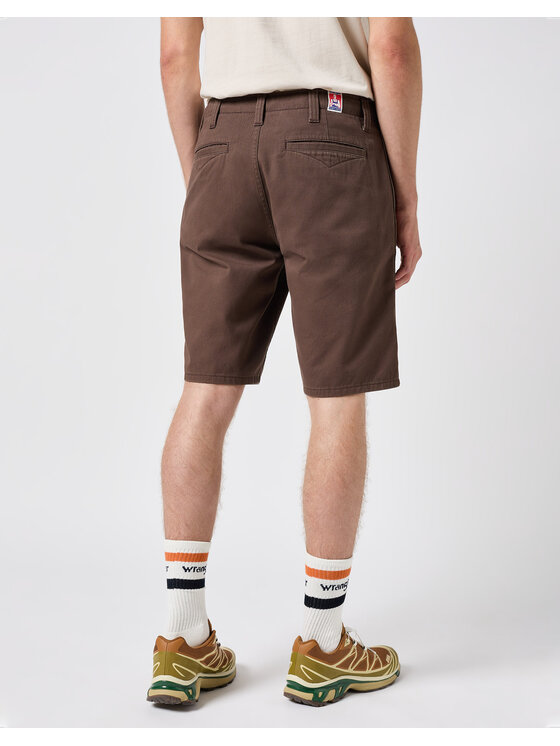 Wrangler Wrangler Szorty jeansowe CASEY CHINO SHORTS Brązowy Regular Fit