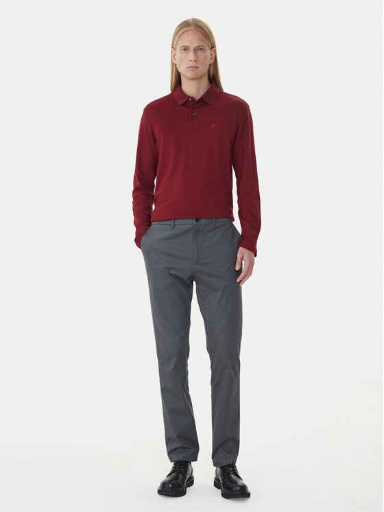 Calvin Klein Calvin Klein Polokošile LV040EM909 Bordó Regular Fit