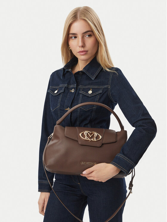LOVE MOSCHINO Ročna torba JC4209PP0PKB0313 Temno rjava