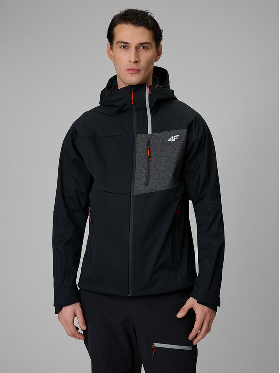 4F 4F Kurtka wielofunkcyjna TREKKING Czarny Regular Fit