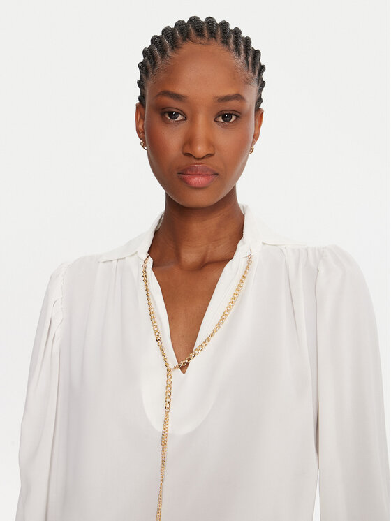 Rinascimento Rinascimento Bluză CFC0125721003 Alb Regular Fit