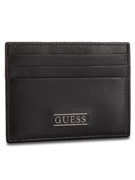 Guess Kredītkaršu turētājs New Boston Card Case SM2420 LEA25 Melns