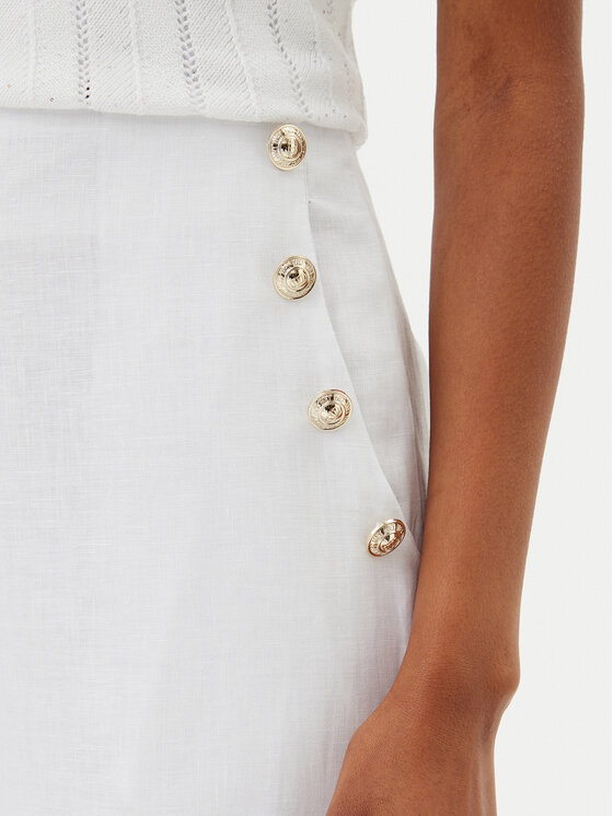 MET MET Pantaloni culotte M10 278PT Alb Relaxed Fit