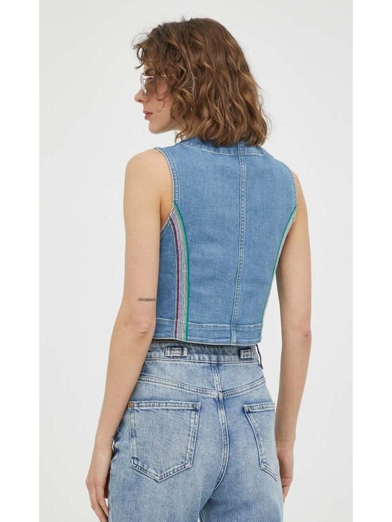 Lee Lee Kamizelka Pride Rainbow Vest Niebieski Basic Fit
