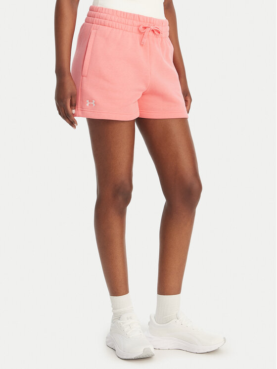 Under Armour Under Armour Športové kraťasy Rival Fleece Short 1382723 Ružová Loose Fit