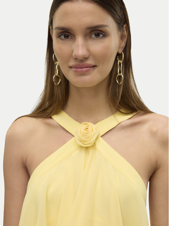 Vero Moda Vero Moda Rochie de seară Felicia 10295237 Galben Slim Fit