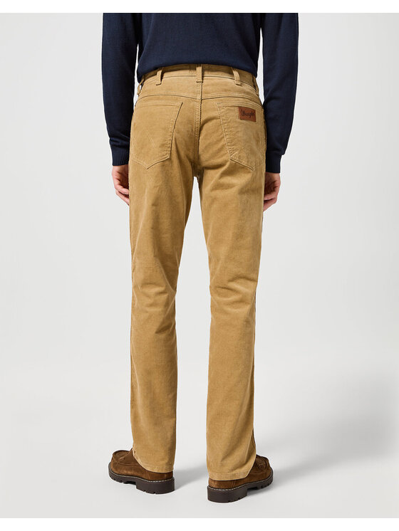 Wrangler Wrangler Spodnie materiałowe TEXAS SLIM Brązowy Regular Fit