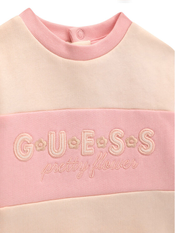 Guess Guess Tepláková souprava A6BG12 K5979 Světle růžová Regular Fit
