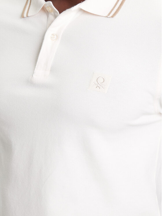 United Colors Of Benetton United Colors Of Benetton Polo 3F9HU302E Beżowy Regular Fit