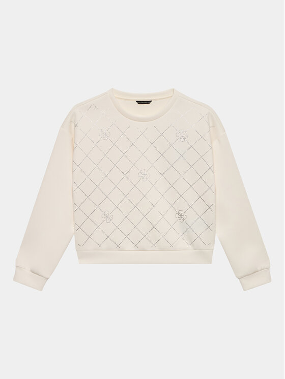 Guess Mikina J3BQ03 KAZQ2 Béžová Relaxed Fit
