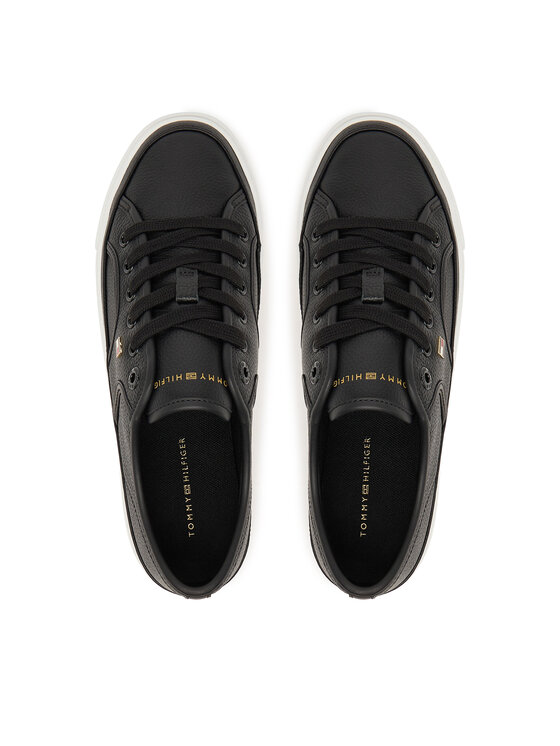 Tommy Hilfiger Tommy Hilfiger Tenisice Platform Vulc Piping Ltr FW0FW09393 Crna