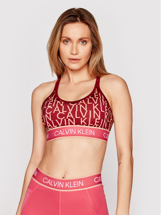 calvin klein red crop top