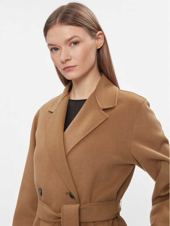 Weekend Max Mara Weekend Max Mara Cappotto di lana Flirt 2415011011 Marrone Regular Fit