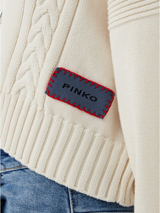 PINKO PINKO Πουλόβερ Breithorn Maglia 104621 Εκρού Relaxed Fit