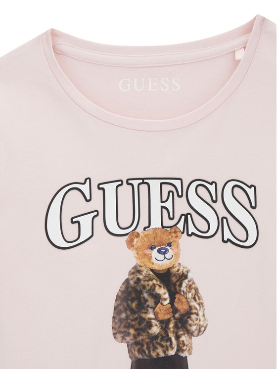 Guess Guess Μπλουζάκι J6BI12 K5793 Ανοιχτό ροζ Regular Fit
