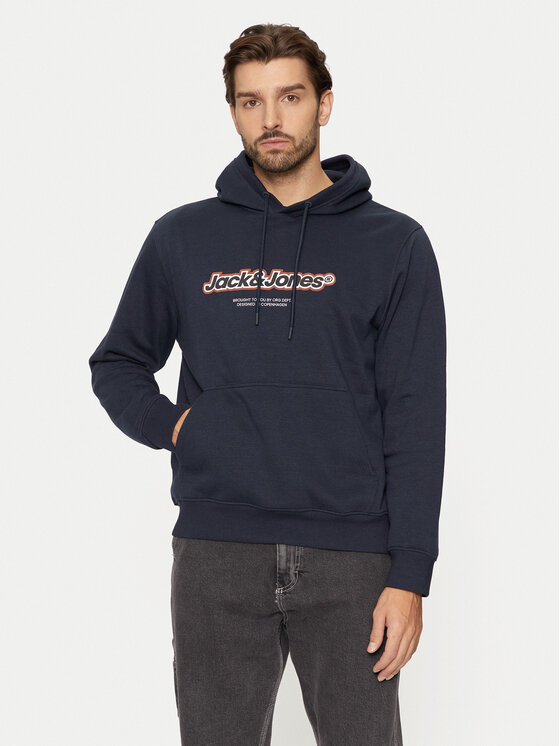 Jack&Jones Mikina Vesterbro 12265766 Tmavomodrá Relaxed Fit