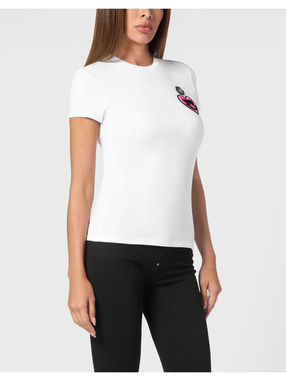 PHILIPP PLEIN PHILIPP PLEIN T-Shirt 22583 Bílá Skin Tight Fit