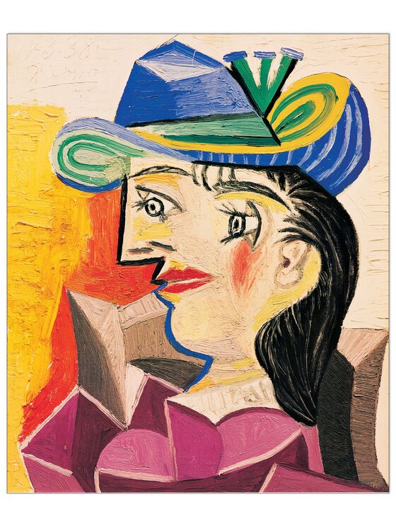 Dekoracja ścienna Artopweb, Woman With A Blue Hat
