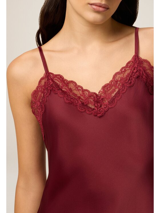 Oltre Oltre Blusa 2293J700744N036 Bordeaux Slim Fit