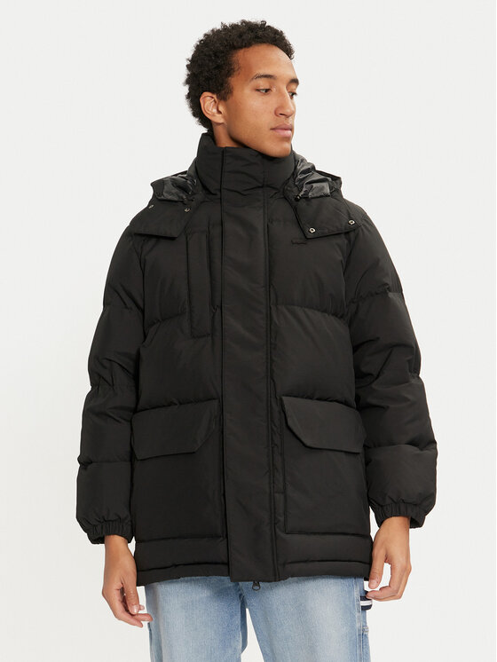 Lacoste Vatovaná bunda BH1583 Čierna Regular Fit