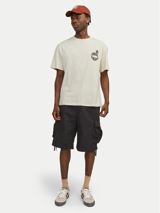 Jack&Jones Jack&Jones T-krekls Jorfrutti 12256926 Écru Wide Fit