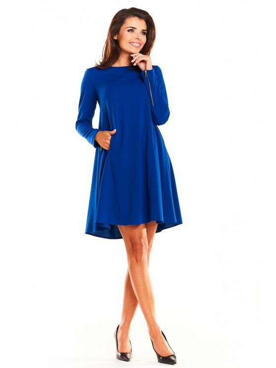 Awama Awama Vestito da giorno A661 Blu Basic Fit