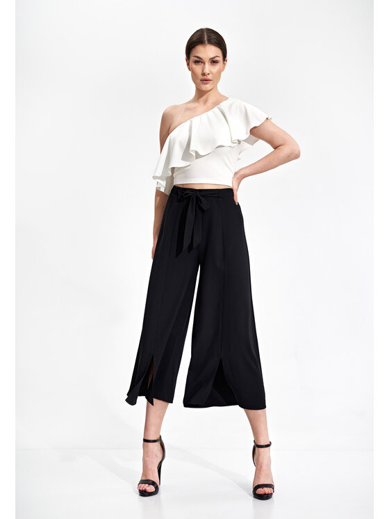 FIGL FIGL Dámske nohavice M860 Čierna Regular Fit