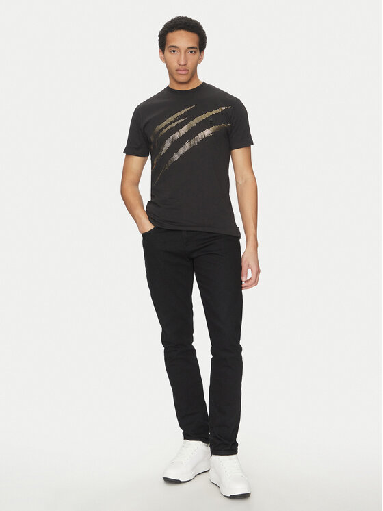 Plein Sport Plein Sport Majica SAEC MTK8008 STE001N Črna Regular Fit