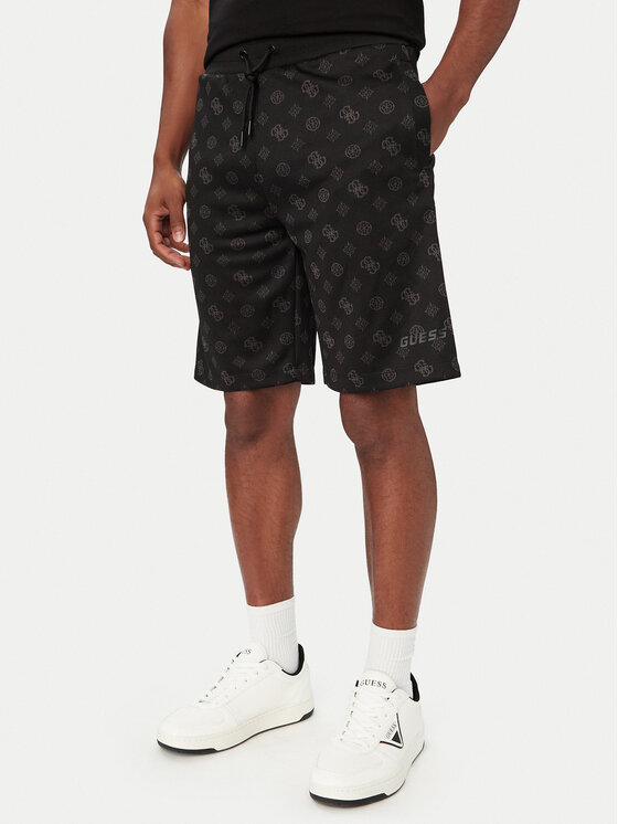 Guess Pantaloni scurți sport Z6GD03 K2851 Negru Regular Fit