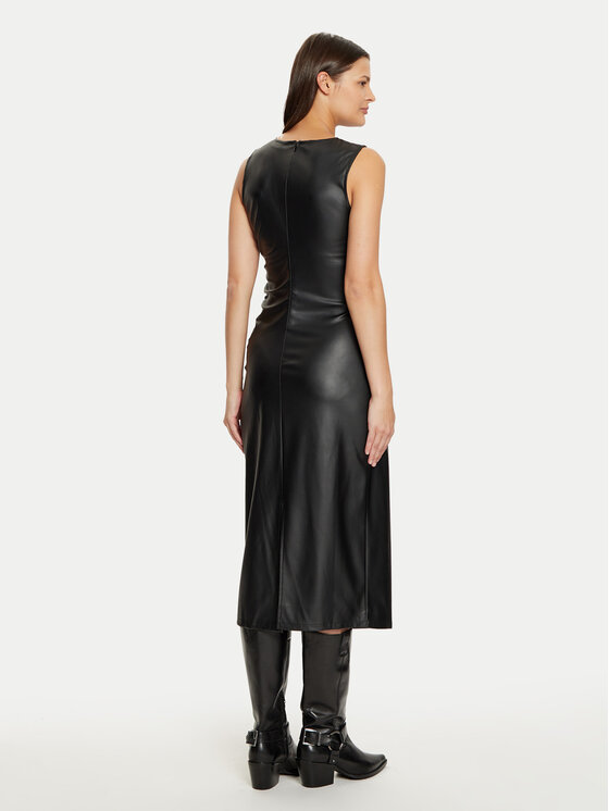 JDY JDY Sukienka z imitacji skóry Soya 15336927 Czarny Slim Fit