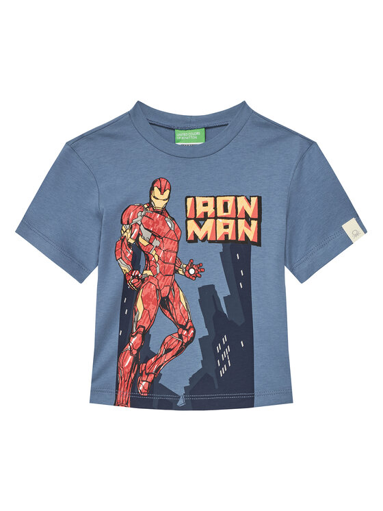 United Colors Of Benetton United Colors Of Benetton T-Shirt 35RYG10I1 Modrá Regular Fit